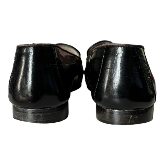 Vintage 80’s PATRIZIA PANCALDI Black & Gold Soft Leather Loafer Two Tone size 7 - Picture 8 of 12